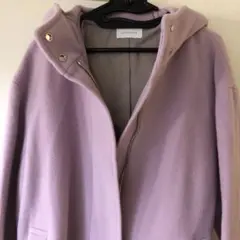 green lobel reicxing毛90%フード付きロングコートのサムネイル