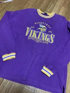 希少 90s NFL バイキングス ロンT ビッグシルエット パープル - メルカリ