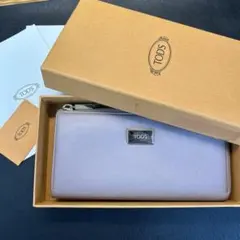 TOD'S トッズ 長財布 ラウンドファスナー ピンク 箱付のサムネイル