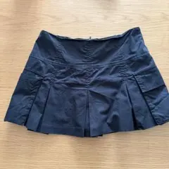 zara プリーツ ミニスカート 黒