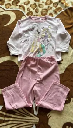 ディズニー プリンセス ピンクパジャマ セット 110