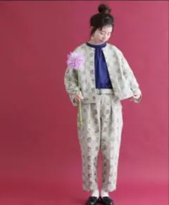 朝食のくだもの刺しゅう　セットアップ　bulle de savon