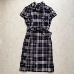 BURBERRY LONDON 半袖ワンピース ノバチェック　ベルト付 40 L