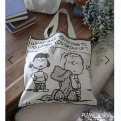 PEANUTS✕レプシィム　スヌーピー　トートバッグ　ライトグレー