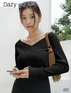 SHEIN ブラック ニット長袖 S
