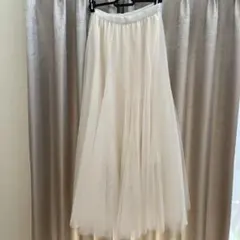 Fifth チュールロングスカート　オフホワイト　フリーサイズ
