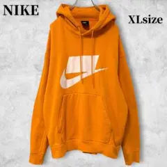 NIKE　パーカー　XL　オレンジ　スウォッシュ　ビッグシルエット フーディ