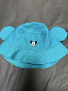ミッキーマウス 耳付きバケットハット ターコイズ