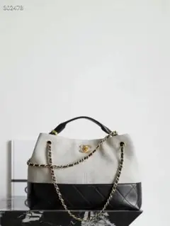 シャネル ショルダーバッグ グレーと黒