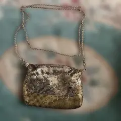 ゴールドメタリックショルダーバッグ