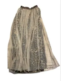 レオパード チュールスカート y2k ヒョウ柄 豹柄 平成ギャル 平成 平成女児