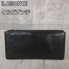 極美品　IL BISONTE　イルビゾンテ　ヴァケッタ　レザー　長財布　ブラック