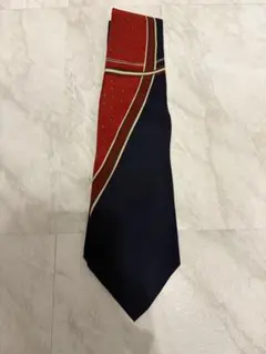 BALENCIAGA ネクタイ シルク100% レッド ネイビー