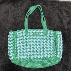 Kate Spade エデンストライプクロシェラージトートバッグ