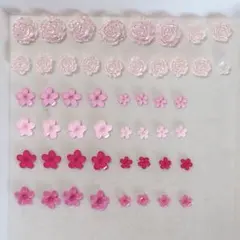 【残り1点】ネイルパーツ　花　薔薇　バラ　ローズ　ピンクオーロラ　ミニ　韓国