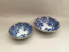 有田焼 手描染付松竹梅多用皿大小セット 未使用品