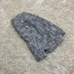 GRLインパン裏地付きツイードパールスリットミニスカート