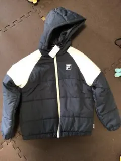 新品　FILA フード付きダウンコート ネイビー/ホワイト
