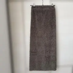 ヤマダヤ　ブラウン　ファー風 ロングスカート