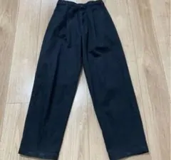 無印良品　紳士　木の実から作ったカポック混ワークパンツ　ブラック　Sサイズ
