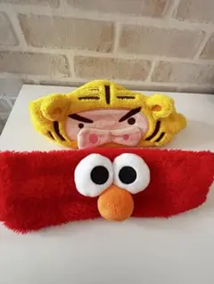 エルモとぶりぶりざえもんのヘアバンドセット