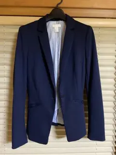 H&M s 32 ネイビー シングルボタン テーラードブレザー　卒業式　入学式