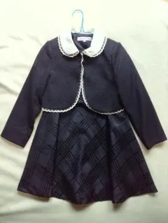 キャサリンコテージ フォーマル 120 女の子 セットアップ 黒紺 ラメ 発表会