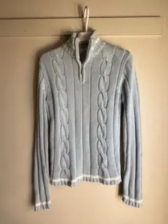 TOM TAILOR ライトブルー ケーブル編みセーター