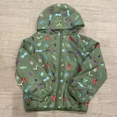 INSECT COLLECTION 昆虫大集合ウインドブレーカー カーキ Ｌ
