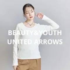 ◉美品◉B&Y UNITED ARROWS コットンリブラウンドネックカットソー