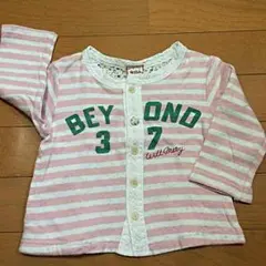 ウィルメリー  飾りボタンがかわいいロンT 80