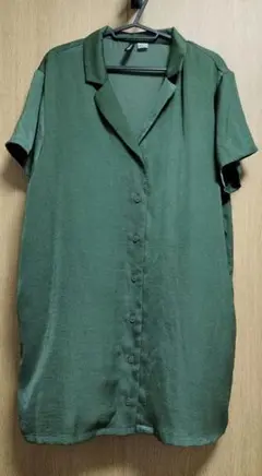 H＆M カーキ シャツワンピース チュニック