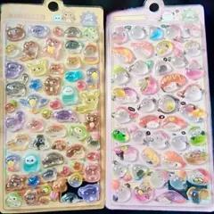 シマエナガ　寿司　食べ物　和食　和柄　和風　動物　ボンボンドロップシール　立体