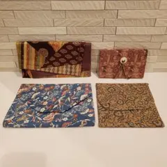 数寄屋袋 袱紗ばさみ 4点セット まとめ売り 和装小物 茶道 クラッチバッグ