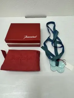 Baccarat バカラ バタフライ オーナメント ライトブルー 未使用 箱付き