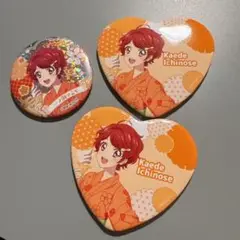 アイカツ ガラポン おうちdeサマーパーティ かえで B賞 缶バッジ