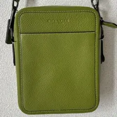 coach コーチ グリーンレザー ショルダーバッグ