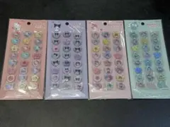 サンリオ　おはじき風シールセット 4種　キティ、マイメロ　クロミ　ハンギョドン