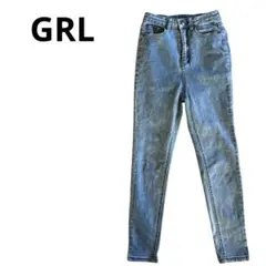 ⭐️GRL⭐️スキニー　デニム　パンツ　ストレッチ　ハイウエスト　ライトブルー　XS