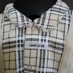 COMME CA ISM チェック柄 サロペット風 ロンパース