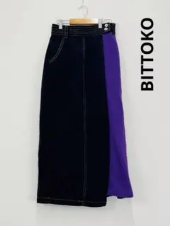 BITTOKO⭐︎スウェット×デニム⭐︎クレイジーパターンスカート【中古】C68のサムネイル