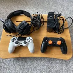 ps4 コントローラー　ジャンク2個　ヘッドセット　新古品　充電器　中古