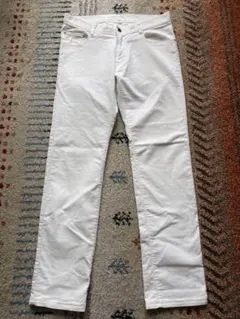 コムサメン　ホワイトコーデュロイ パンツ　L