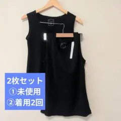 グローバルワーク Beauteeラメタンク ブラック XL 2枚セット