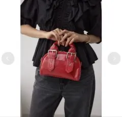 AZUL moussy バックルベルトハンドルバッグ
