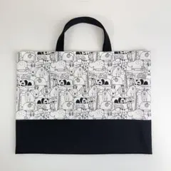 アニマル柄　レッスンバッグ　ハンドメイド
