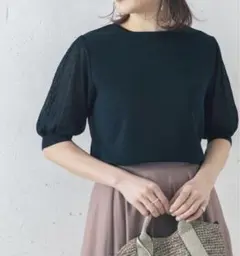 美品urban research rossoドッキングプリーツスリーブカットソーのサムネイル