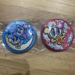 刺繍缶バッジ ナルミヤキャラクターズ ブルーエンジェル ハナちゃん 2点セット