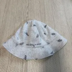 【美品】ジェラートピケ 帽子 ベビー 恐竜 グレー
