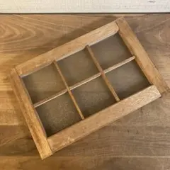 昭和レトロ ガラス戸 引き戸 古民家 建具 木製 古材 W44cm ②